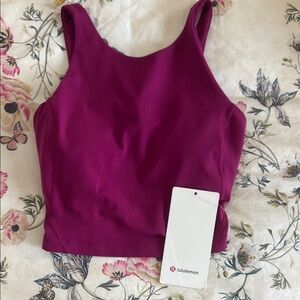 Lululemon Athletica Pink Sleeveless Crop Tank Top